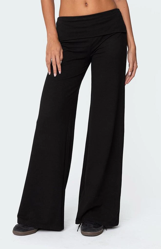 Edikted Wide Leg Fold Over Pants 2