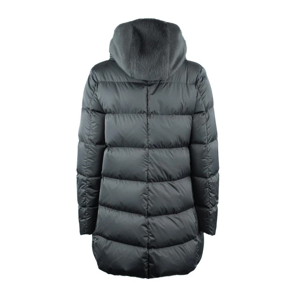 Herno Herno Long Down Jacket With Faux Fur Hood Gray 2
