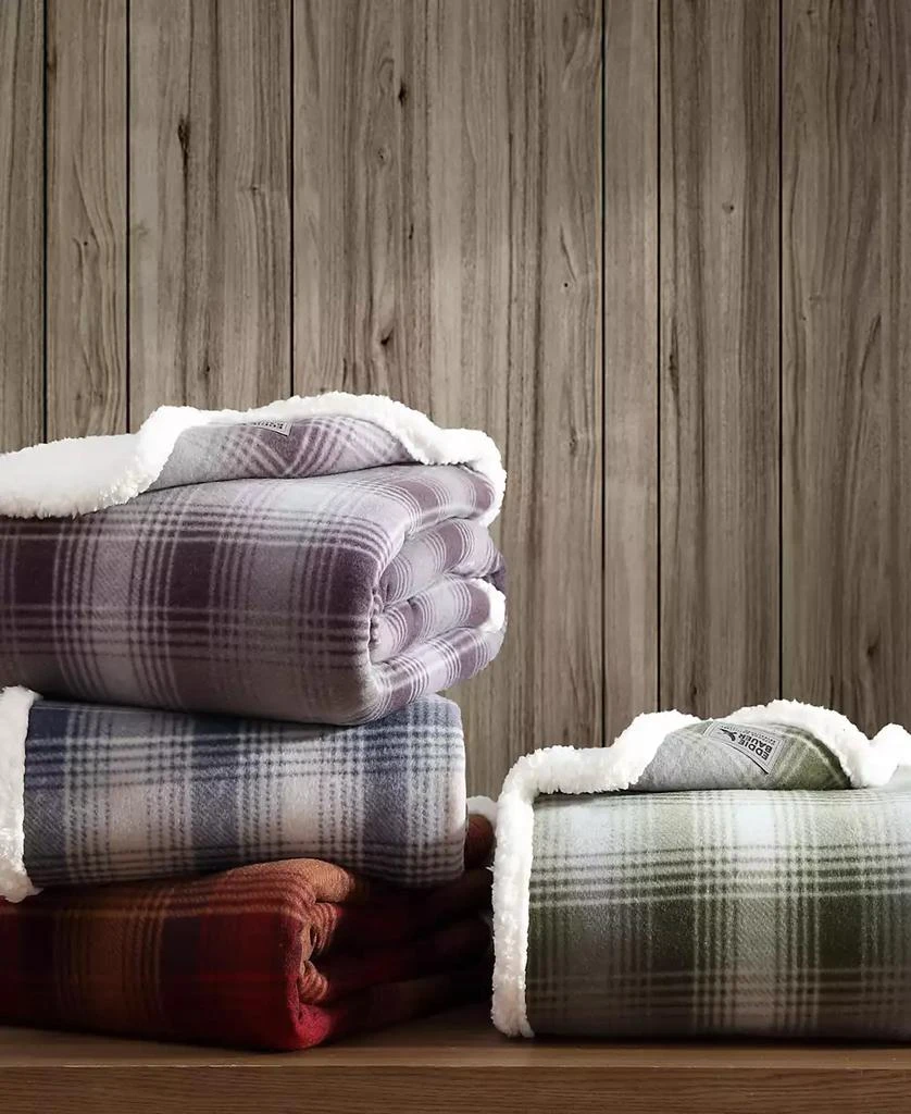 Eddie Bauer Nordic Plaid Ultra Soft Plush Fleece Reversible Oversized Throw, 70" x 50" 1