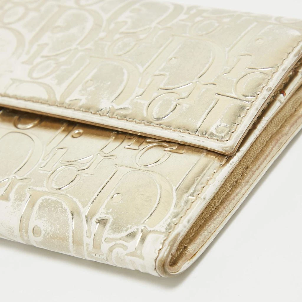 Dior Dior Gold Oblique Embossed Patent Leather Continental Wallet 13
