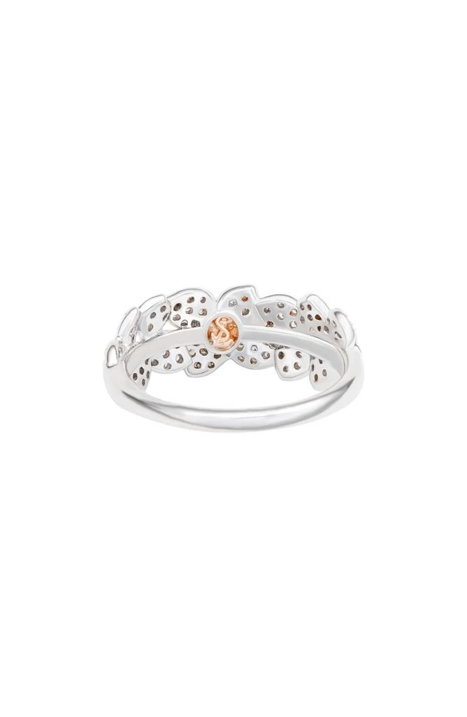 Suzy Levian Sterling Silver CZ Pavé Flower Ring 2