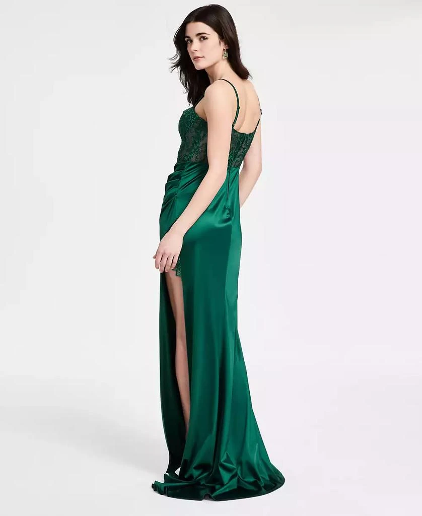 B Darlin Juniors' Lace Corset Gown, Created for Macy's 4