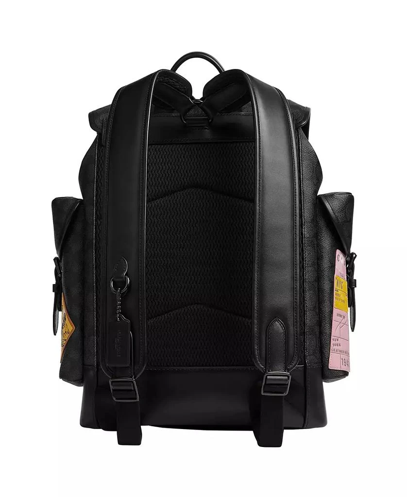 Coach Men's Hitch Signature Canvas with Patches Backpack 2