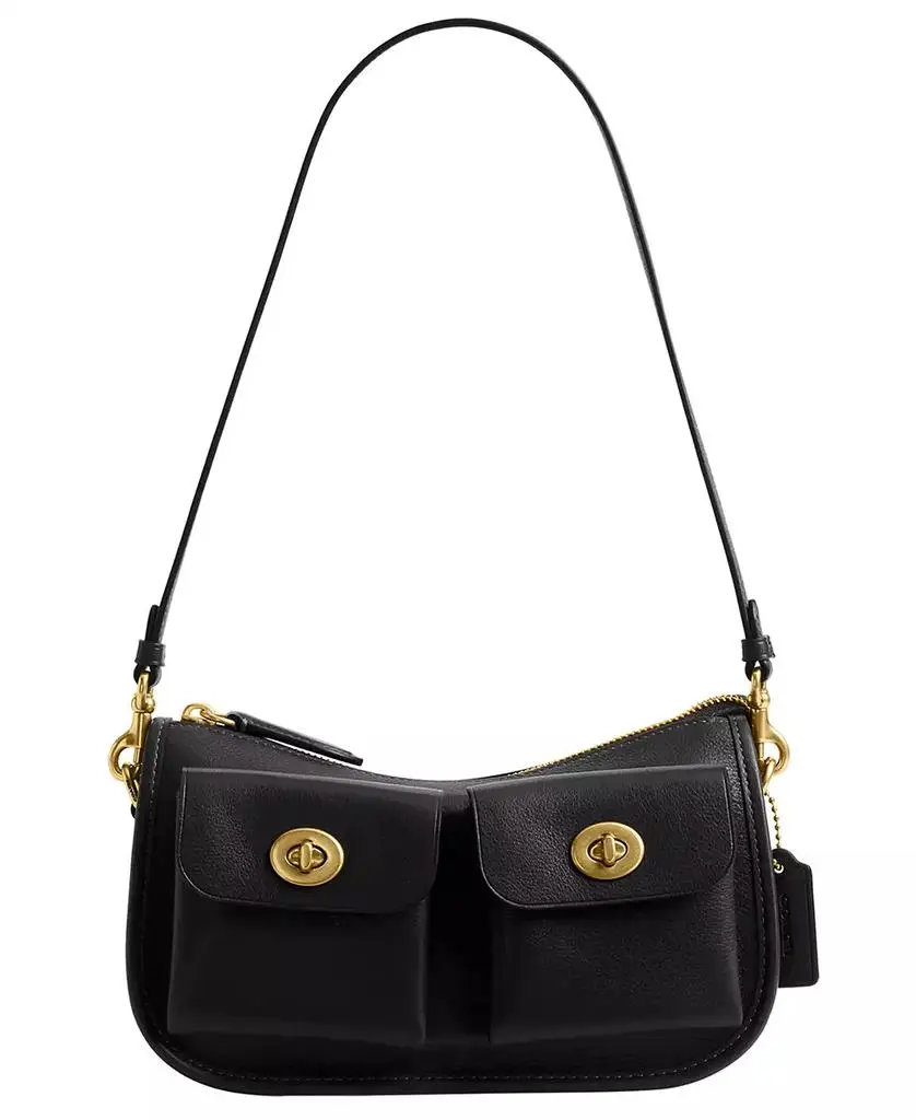 Coach Waverly Small Leather Twin Turnlock Shoulder Handbag