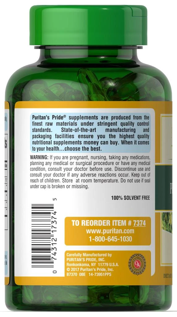 Puritan's Pride Evening Primrose Oil 1000 mg, 120 Softgels 3
