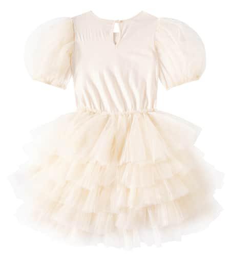 Trinket cotton jersey and tulle dress – On Sale Now with Up
