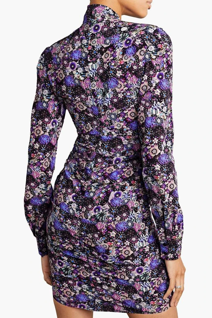 Isabel Marant Sandrine tie-neck printed silk-blend crepe mini dress 3
