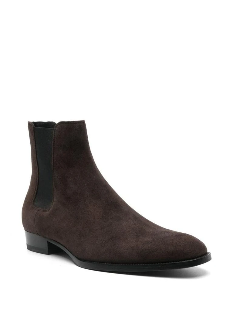 Yves Saint Laurent Saint Laurent "Chelsea Wyatt" Suede Ankle Boots 3