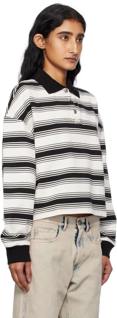 AMIRI White MA Stripe Oversized Polo 2