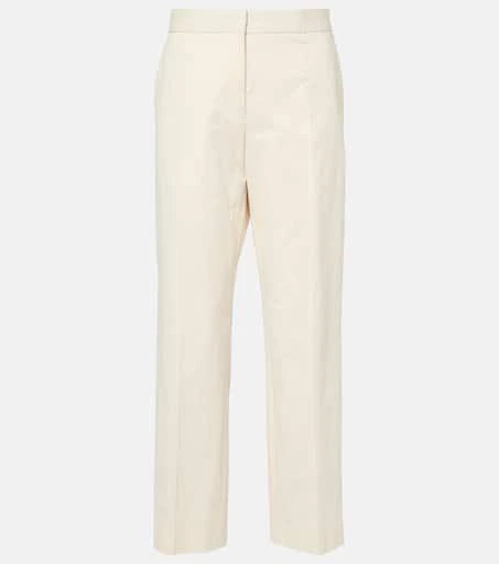 Jil Sander Cropped cotton straight pants 1