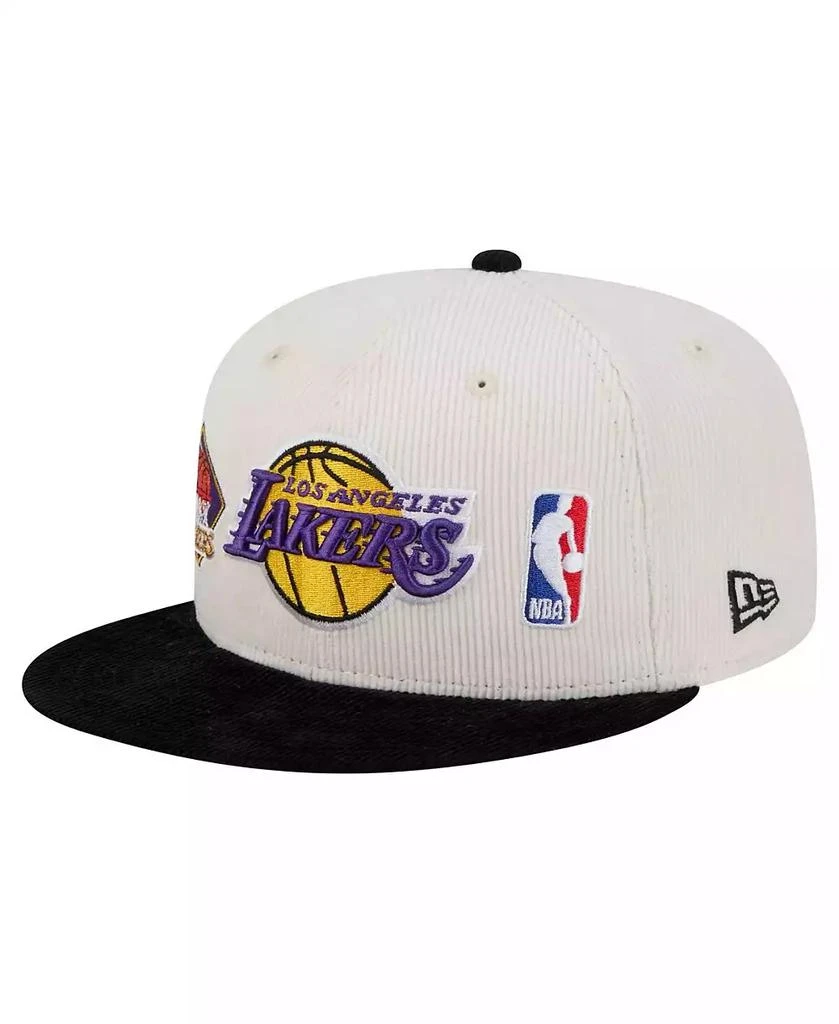 New Era Men's Cream Los Angeles Lakers Two-Tone 9FIFTY Snapback Hat 1