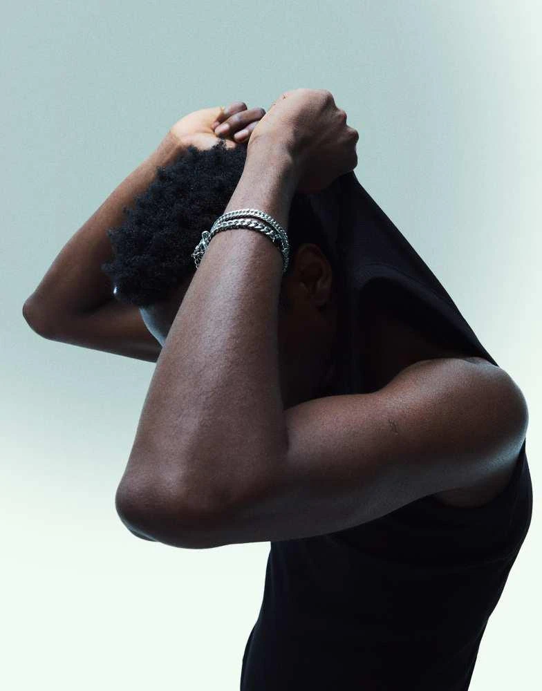 Bershka Bershka Pack of 2 steel bracelets in silver