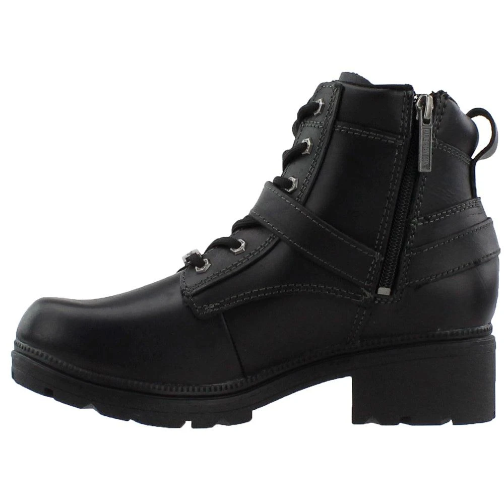 Harley Davidson Tegan Round Toe Zippered Motorcycle Boots 4