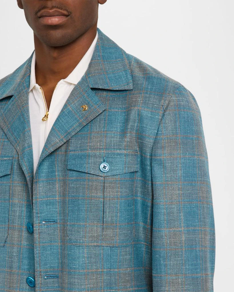 Stefano Ricci Men's Plaid Four-Pocket Field Jacket 5