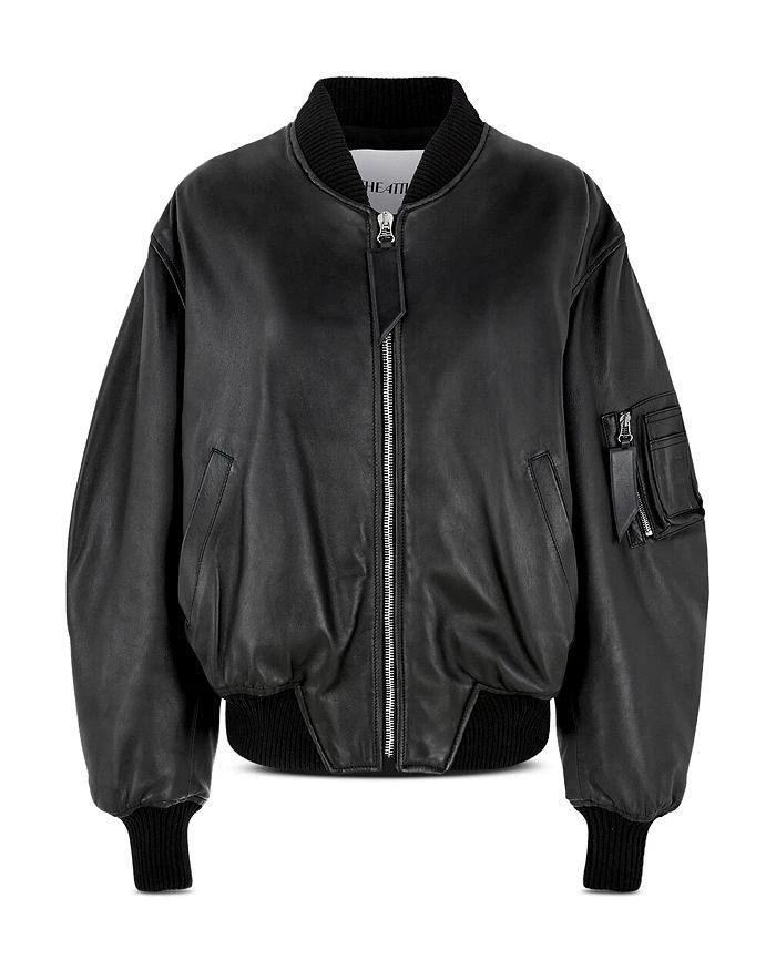The Attico Leather Bomber Jacket