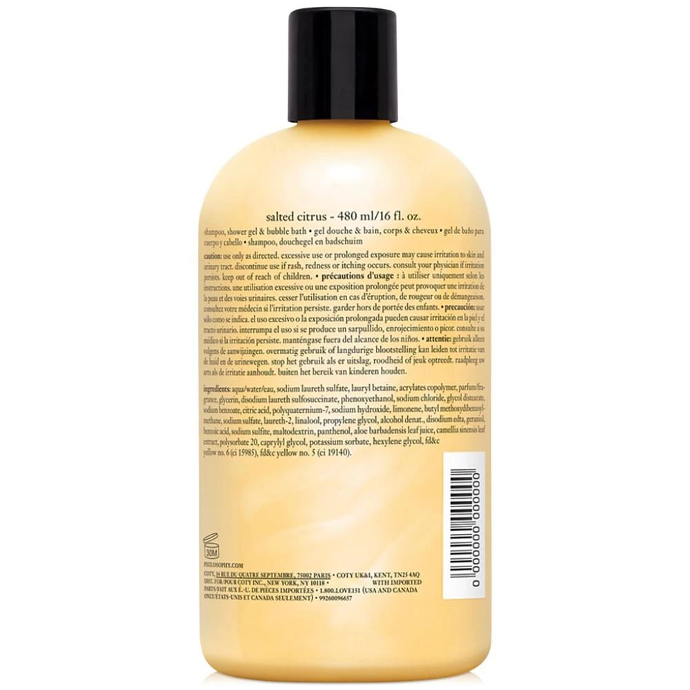 philosophy salted citrus 3-in-1 shampoo, shower gel and bubble bath, 16 oz., Created for Macy's 2