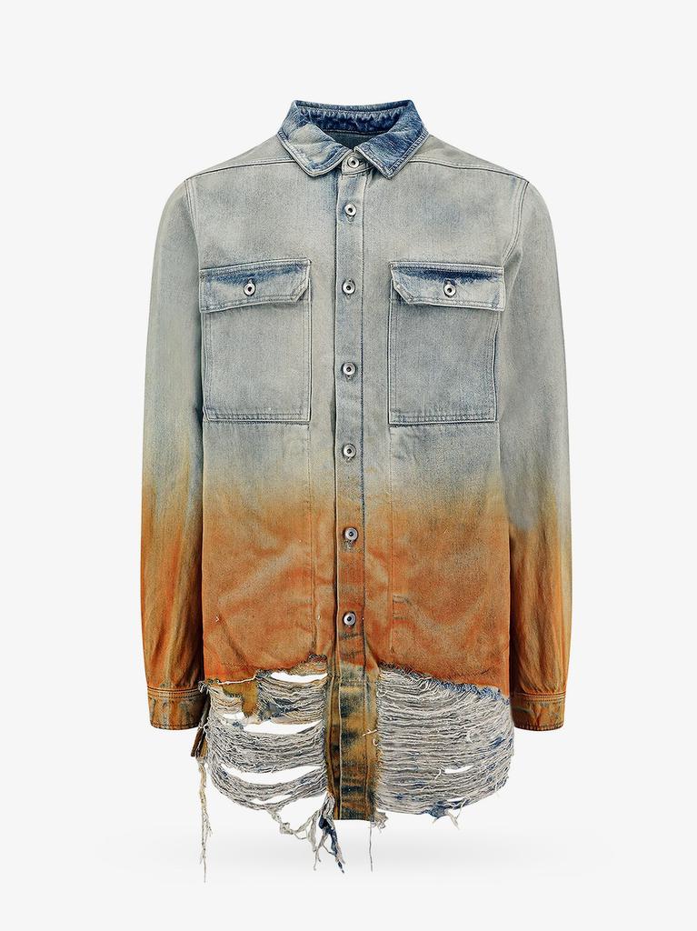 DRKSHDW Denim shirt with ripped effect on the bottom