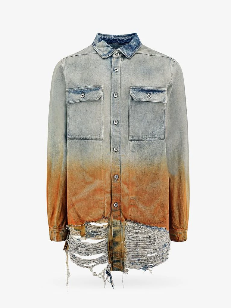 DRKSHDW Denim shirt with ripped effect on the bottom 1