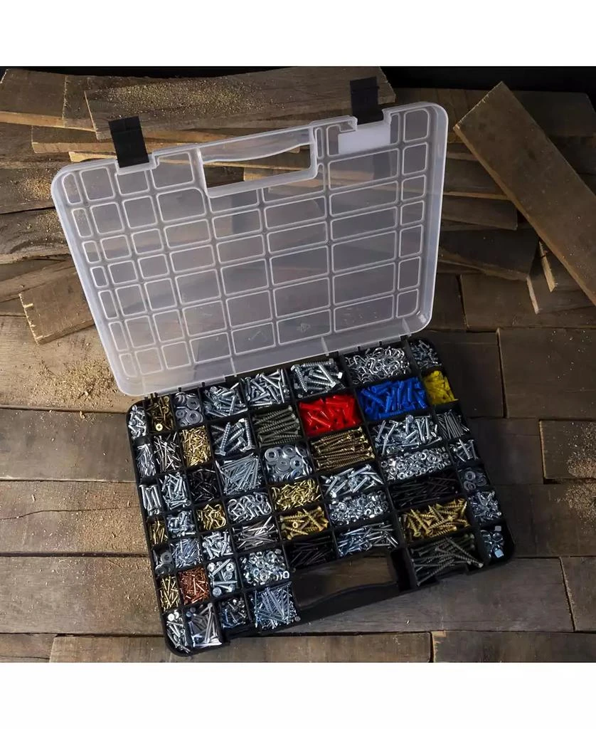 Trademark Global Portable Storage Case with Secure Locks and 55 Small Bin Compartments by Stalwart 4