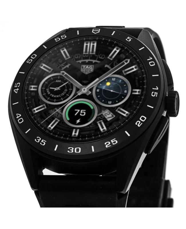 TAG Heuer Tag Heuer Connected Calibre E4 - 45mm Digital Dial Black Rubber Strap Men's Watch SBR8A80.BT6261