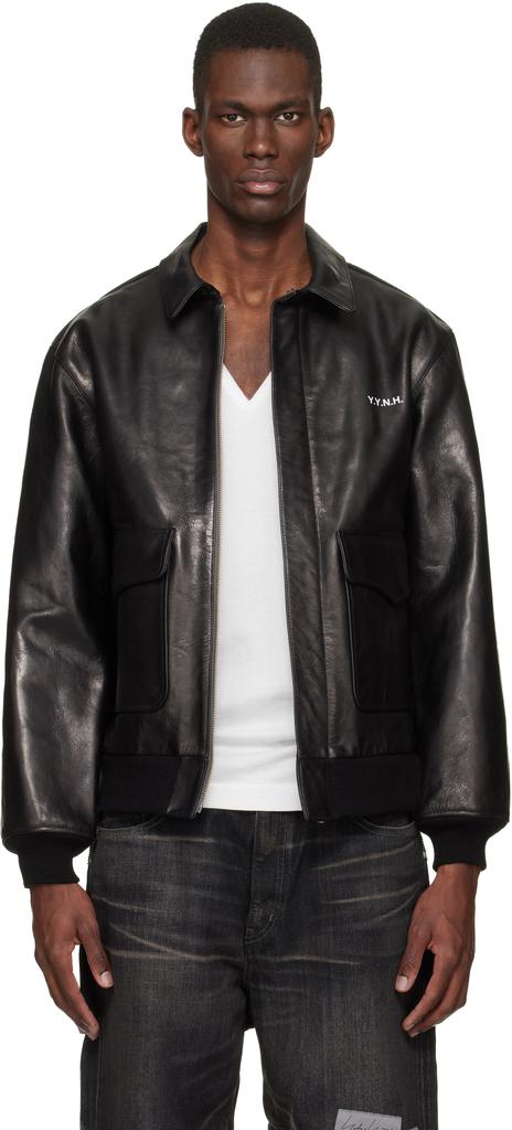 Shop Black Backlash Edition Calf Single Riders Leather Jacket on
