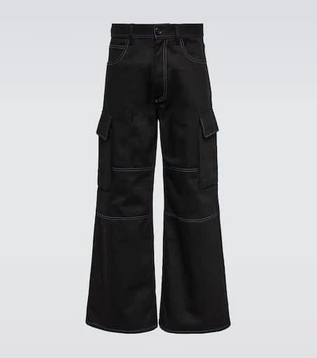 Marni Wide-leg cotton gabardine cargo pants 1