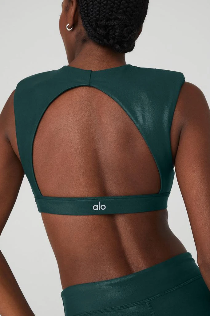 Alo Super Shine Flash Bra - Midnight Green 4