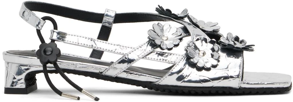 CECILIE BAHNSEN Silver Arna Heeled Sandals 1