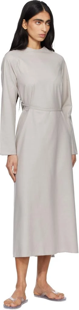 Baserange Taupe Long Sleeve Apron Maxi Dress 4