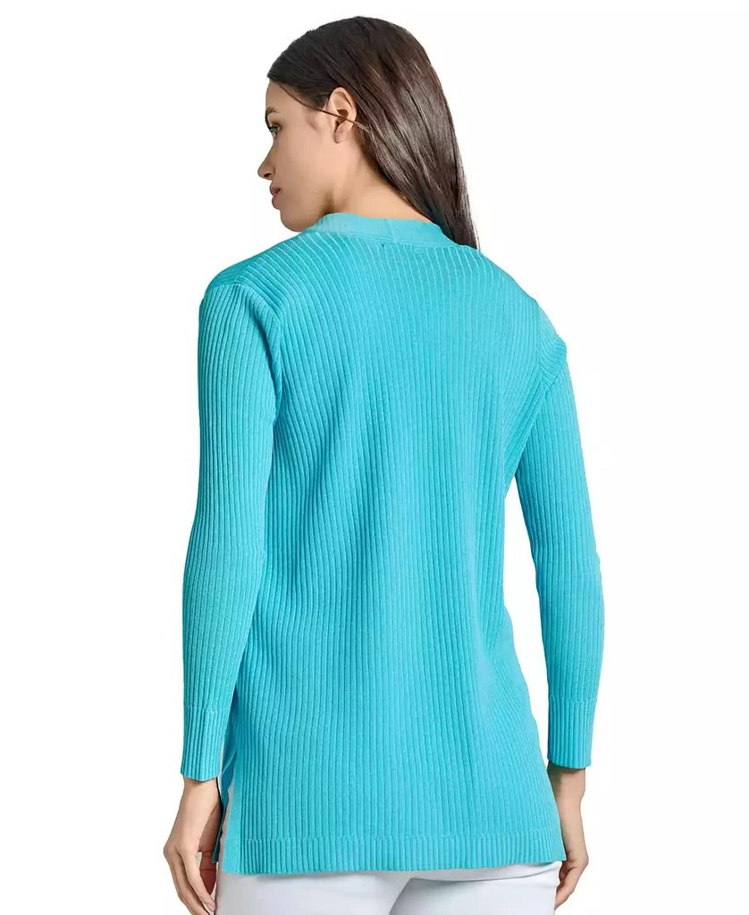 JONES NEW YORK Women's Long-Sleeve Side-Slit Cardigan Sweater 2