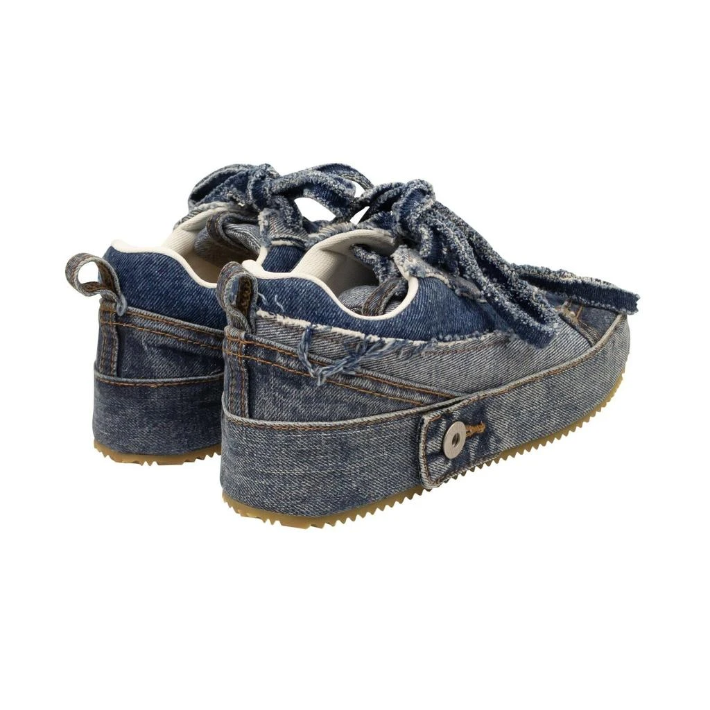 Loewe Washed Denim Blue Frayed Edges Deconstructed Sneakers 4