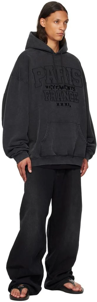 Vetements Black 'Paris XXXL' Hoodie 4