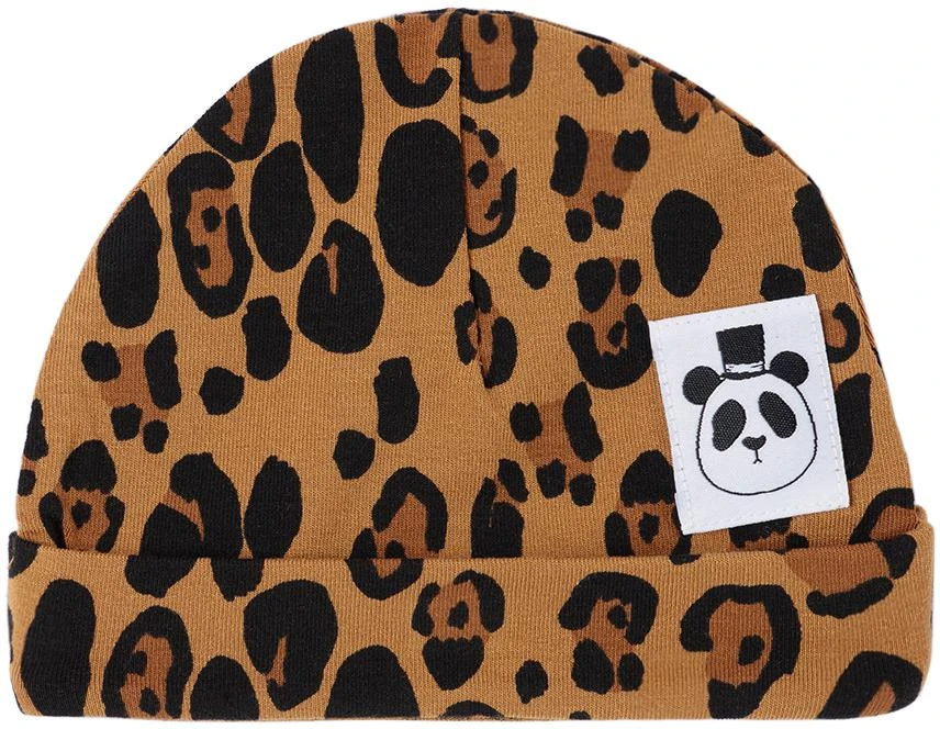 Mini Rodini Baby Tan Leopard Beanie 1