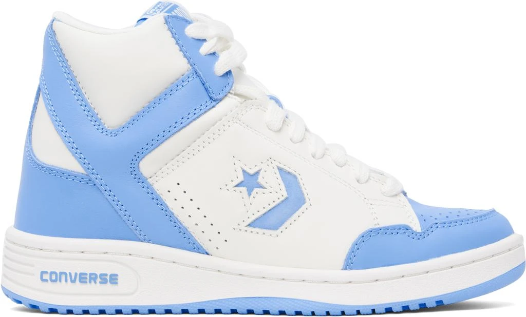 Converse Blue & Off-White Weapon Mid Top Sneakers 1