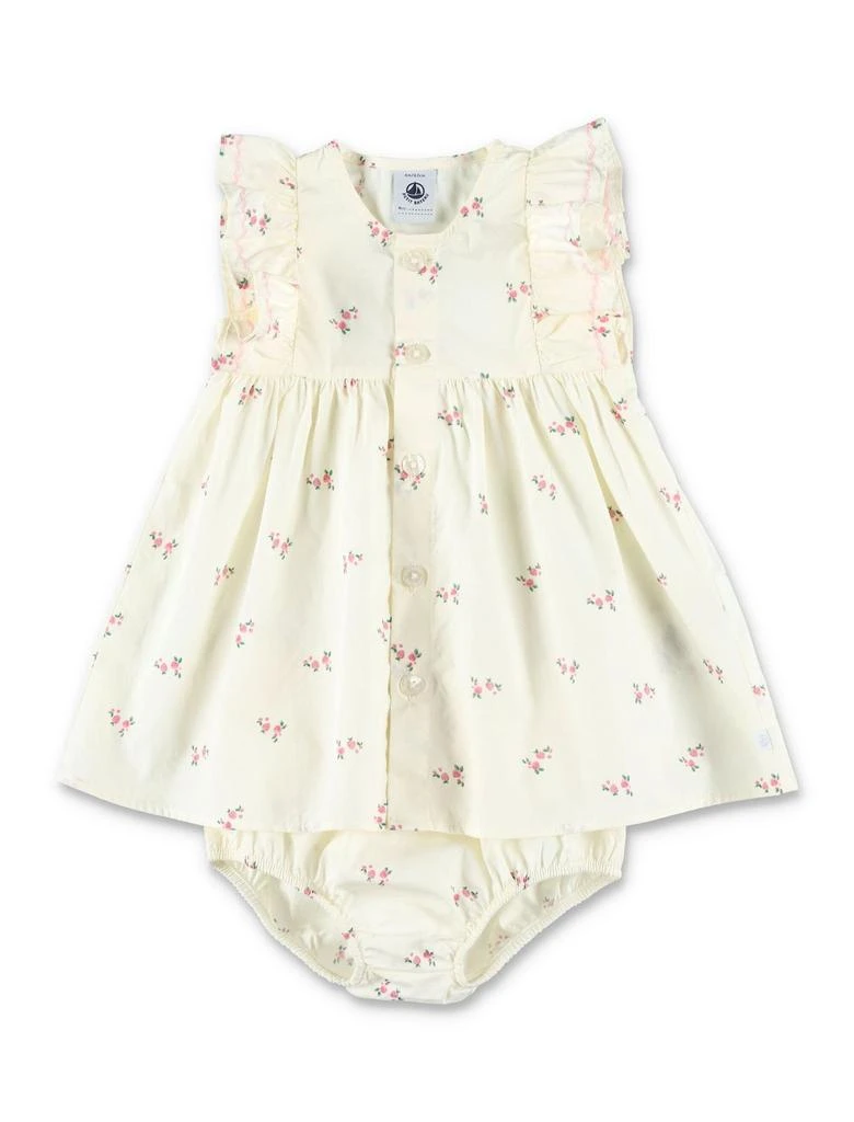 PETIT BATEAU Petit Bateau Ruffled Floral Baby Dress Set