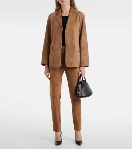 Max Mara Amleto suede slim pants 2