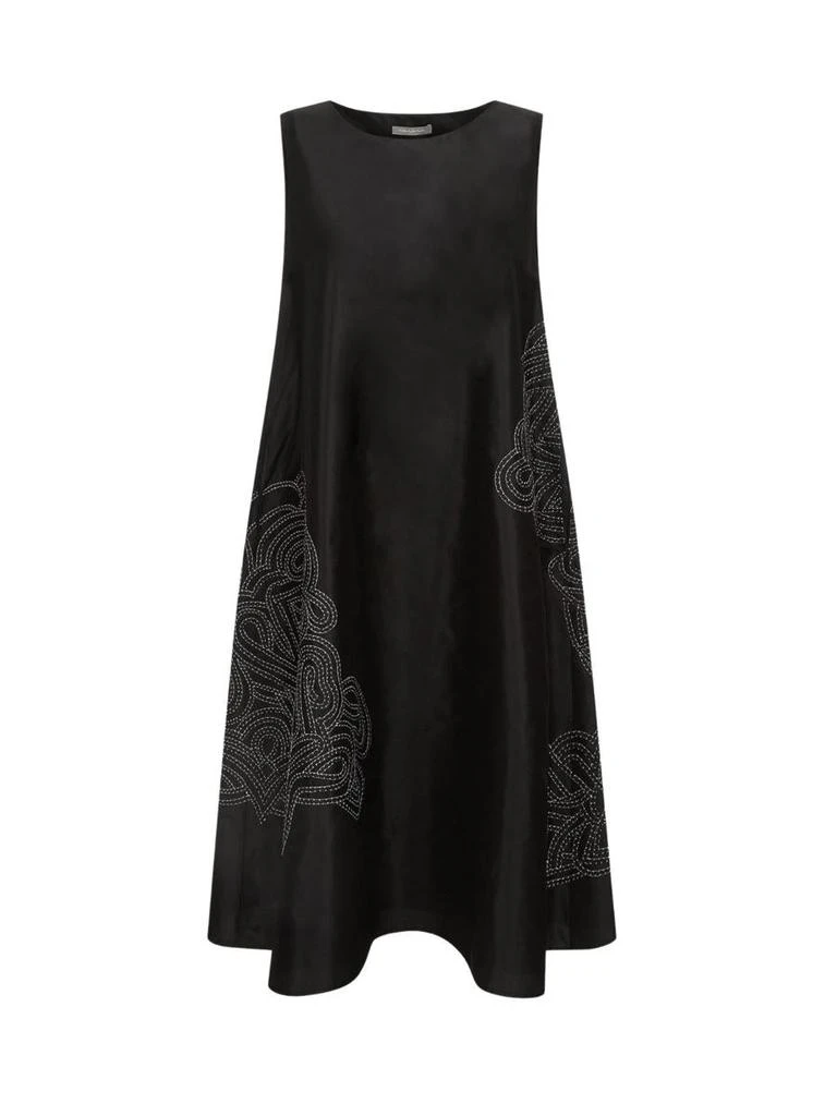 Varana Varana Silk Dress W/Rabari Embroidery Clothing 1