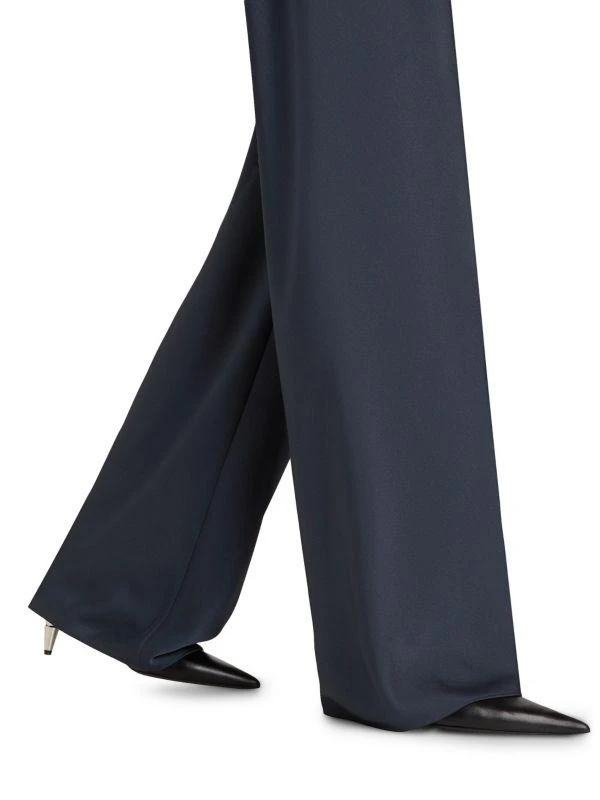 Vince Fluid Bias-Cut Satin High-Rise Trousers 4