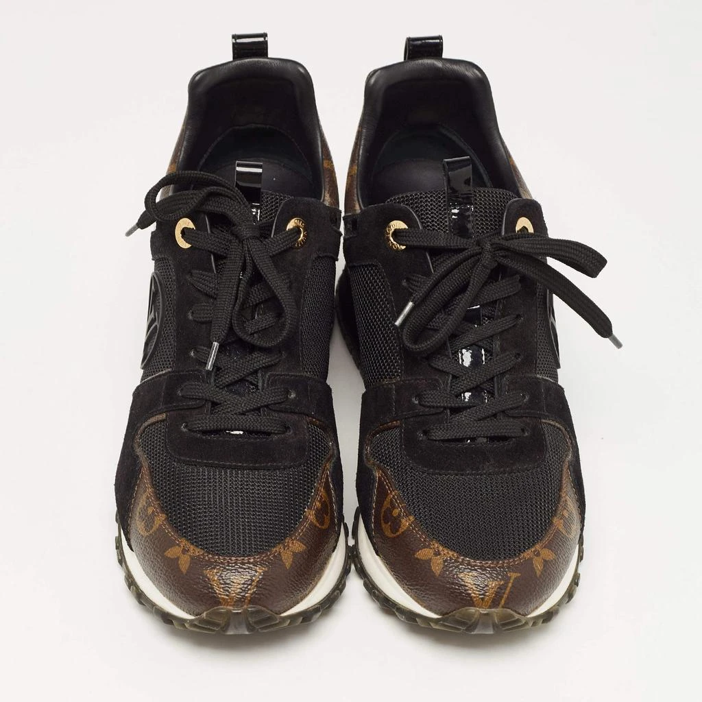 Louis Vuitton Louis Vuitton Brown/Black Monogram Canvas and Suede Run Away Sneakers Size 39 3