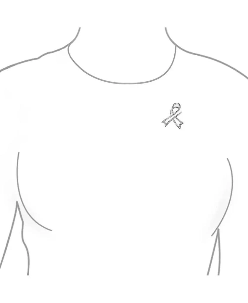 Bling Jewelry Open Heart Enamel Crystal Brooch Pin Awareness Ribbons 3