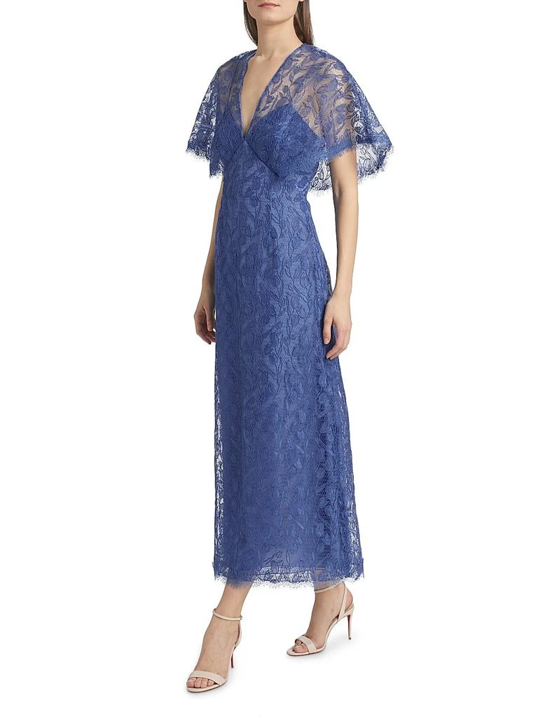 LELA ROSE Lace V-Neck A-Line Cocktail Dress 2