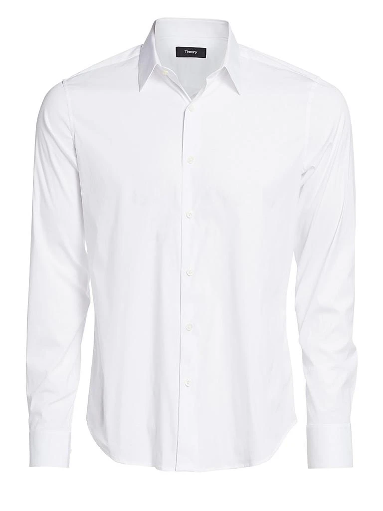 Theory Sylvain Wealth Poplin Long-Sleeve Shirt 7
