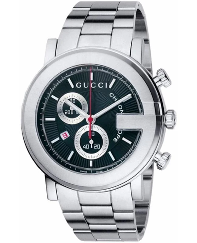 Gucci Gucci G Chrono Black Dial Steel  Men's Watch YA101309 1