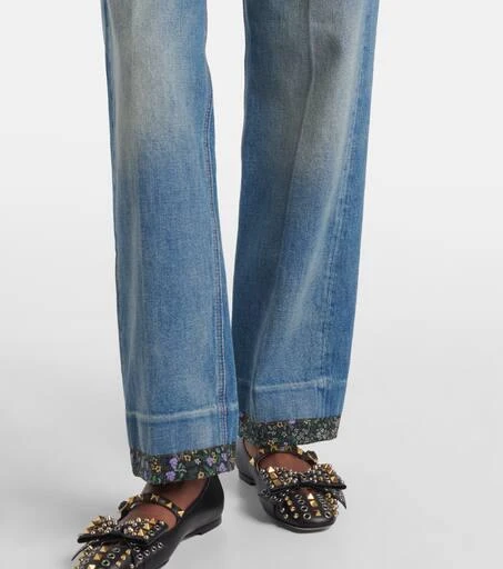 Valentino High-rise straight jeans 5