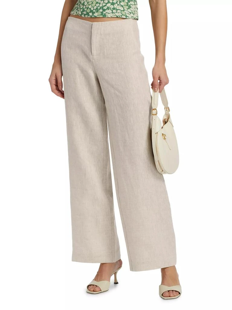 Reformation Vida Low-Rise Wide-Leg Linen Pants 3