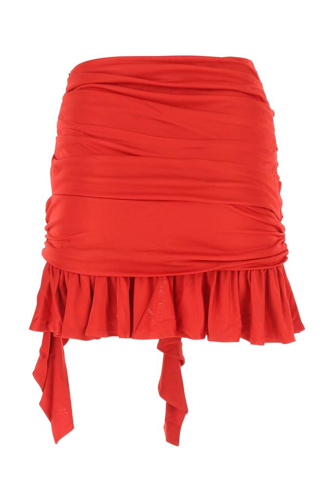 ANDREA ADAMO Red viscose mini skirt