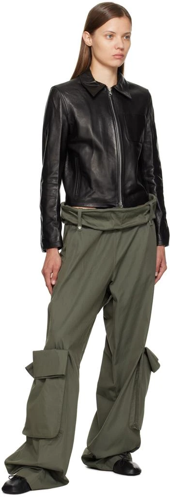 OPEN YY Black Classic Leather Jacket 4