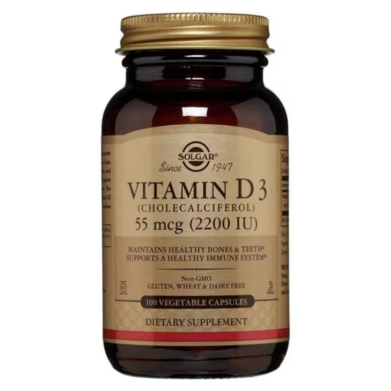 Solgar Solgar -  Vitamin D3 55µg (50 Vegetable Capsules) 1