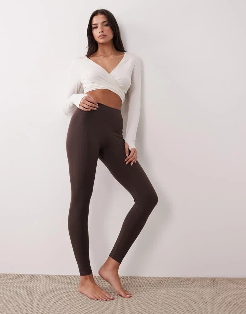 GINA TRICOT Gina Tricot seamless soft high waist leggings in brown