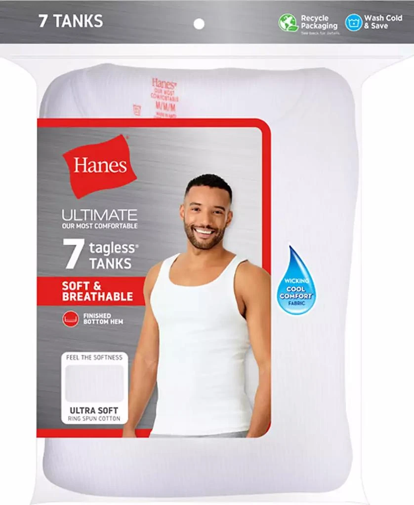 Hanes Men's Ultimate® ComfortSoft® 7-Pk. Moisture-Wicking Cotton Tanks 1